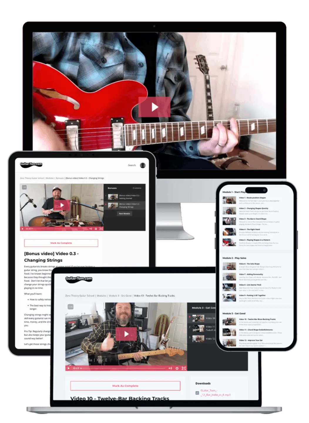 Zero Theory Guitar School course content